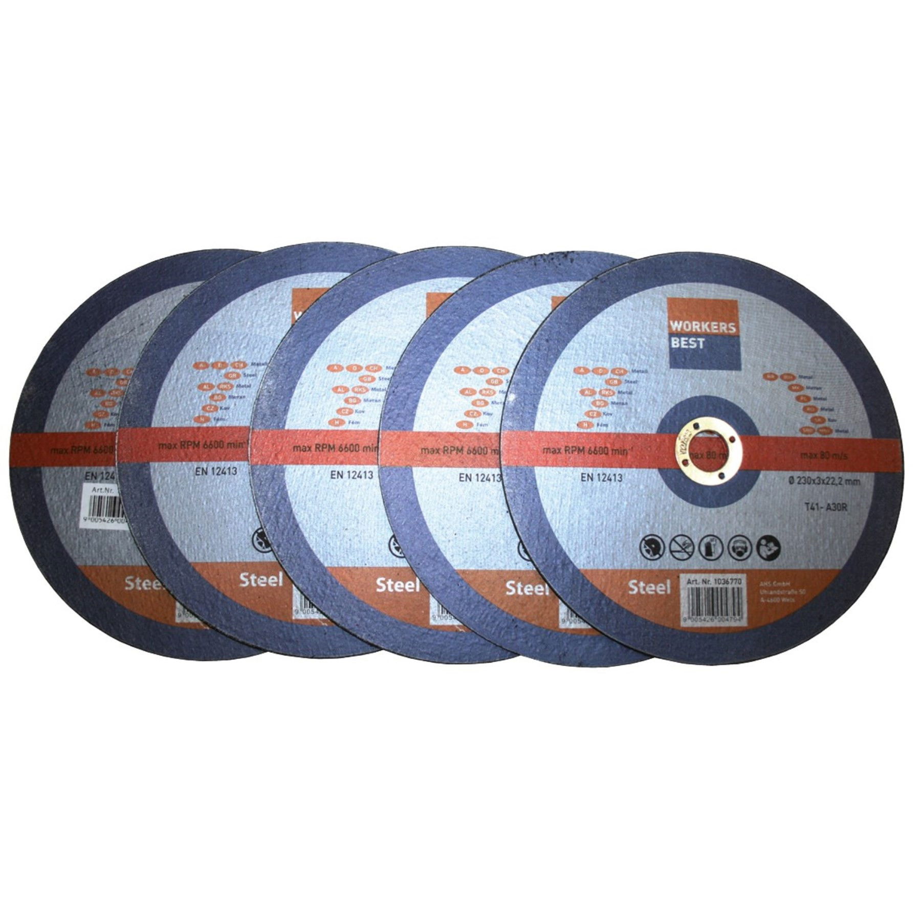 Workers Best Vágókorong fém egyenes 230x3,0x22,2mm 5db/cs 1036770 termék fő termékképe