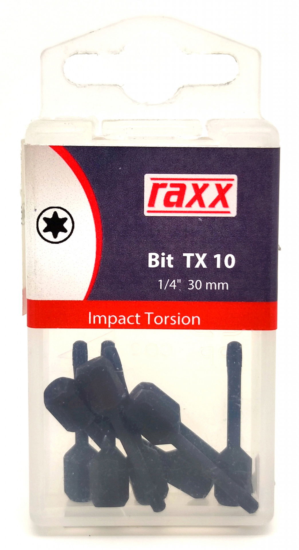 Raxx Bit TX 10 1/4" 30mm Impact Torsion 10db/csomag termék fő termékképe