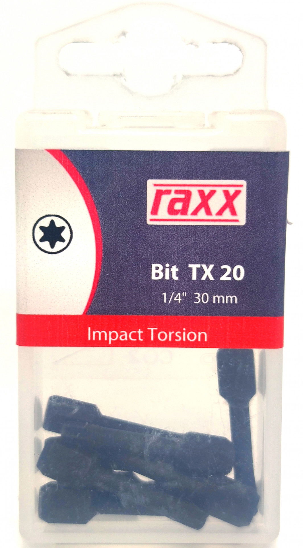 Raxx Bit TX 20 1/4" 30mm Impact Torsion 10db/csomag termék fő termékképe