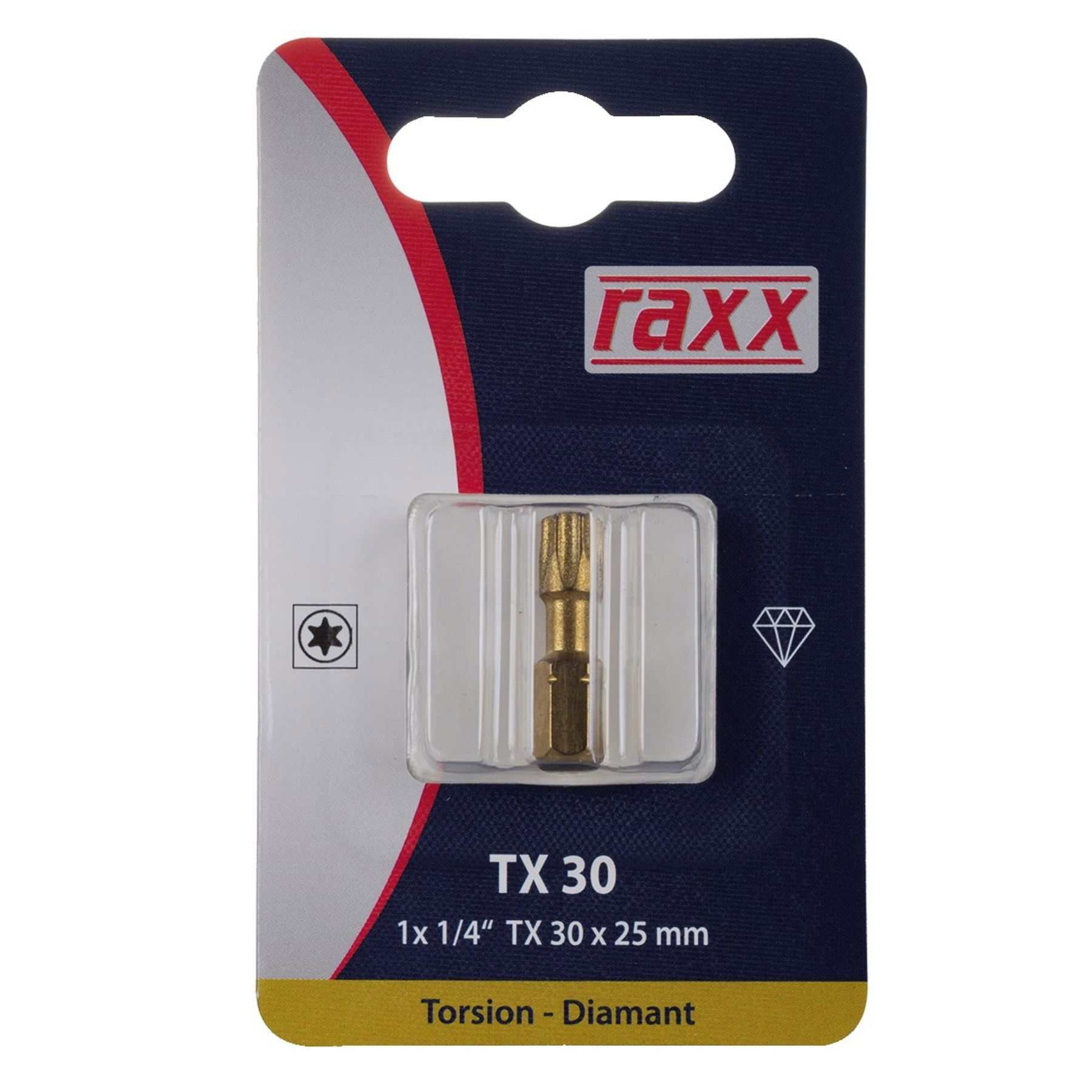 Raxx Bit TX 30 1/4" 25mm Torsion-Diamant 1 db termék fő termékképe