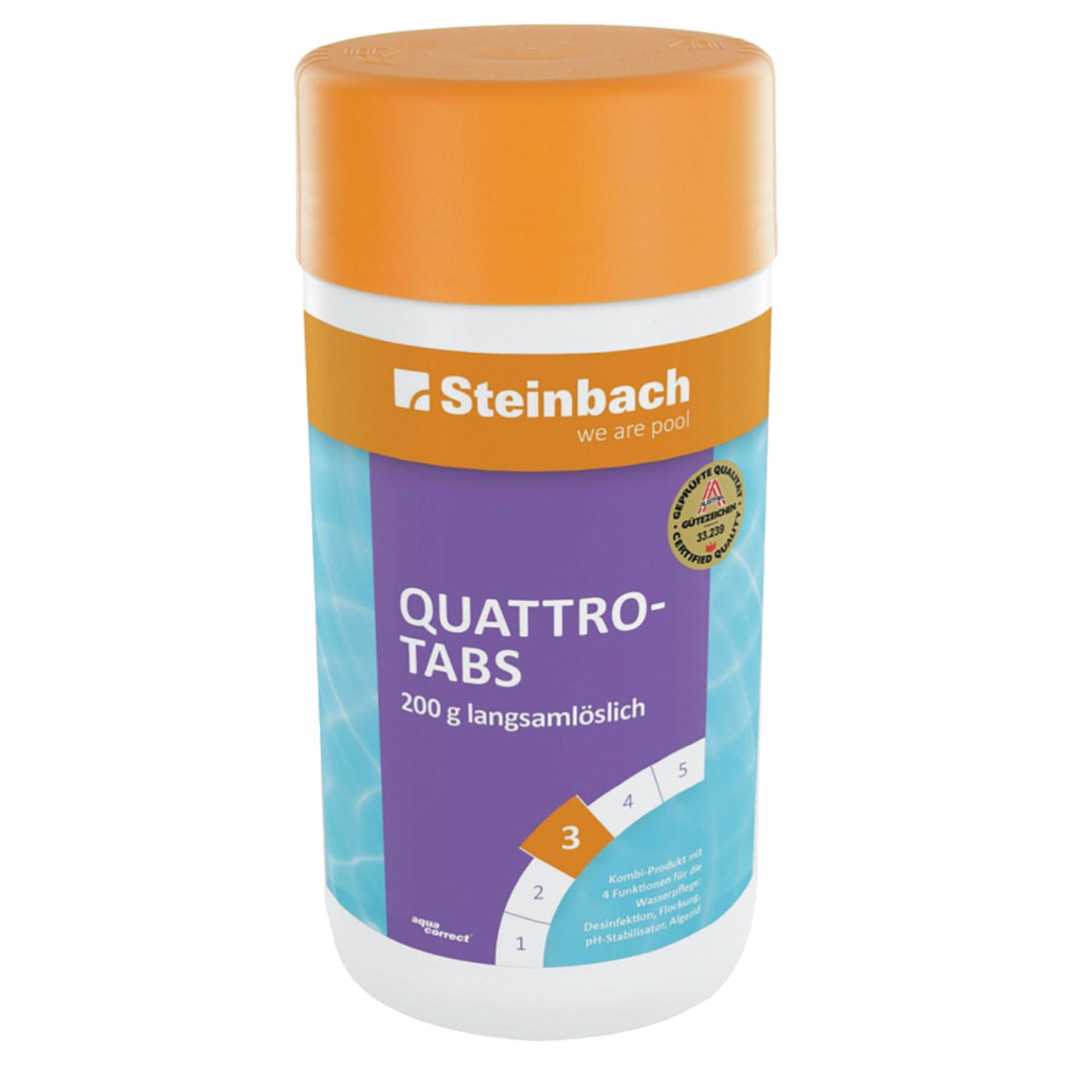 Steinbach Quattrotabs 200g, 1kg lassan oldódó 1291725 termék fő termékképe