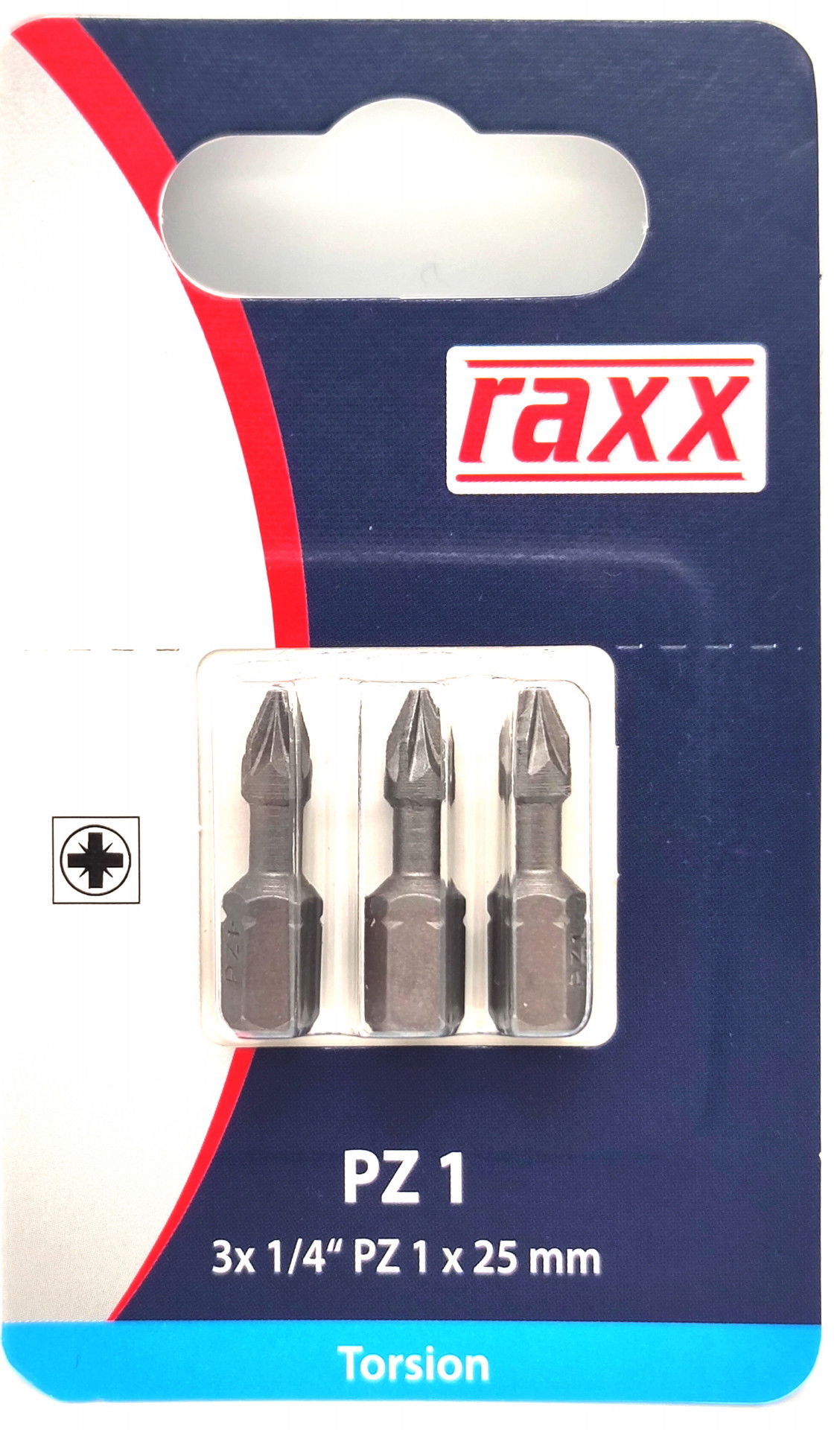 Raxx Bit PZ1 1/4" 25mm Torsion 3db/cs termék fő termékképe