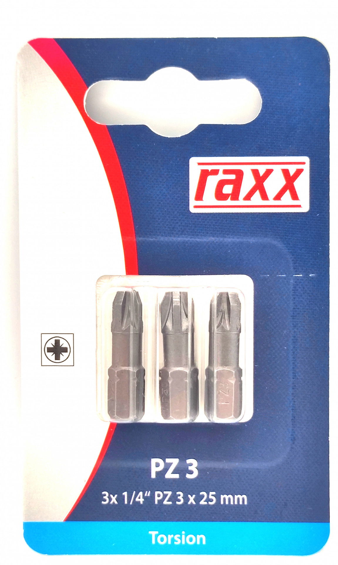Raxx Bit PZ3 1/4" 25mm Torsion 3db/csomag termék fő termékképe