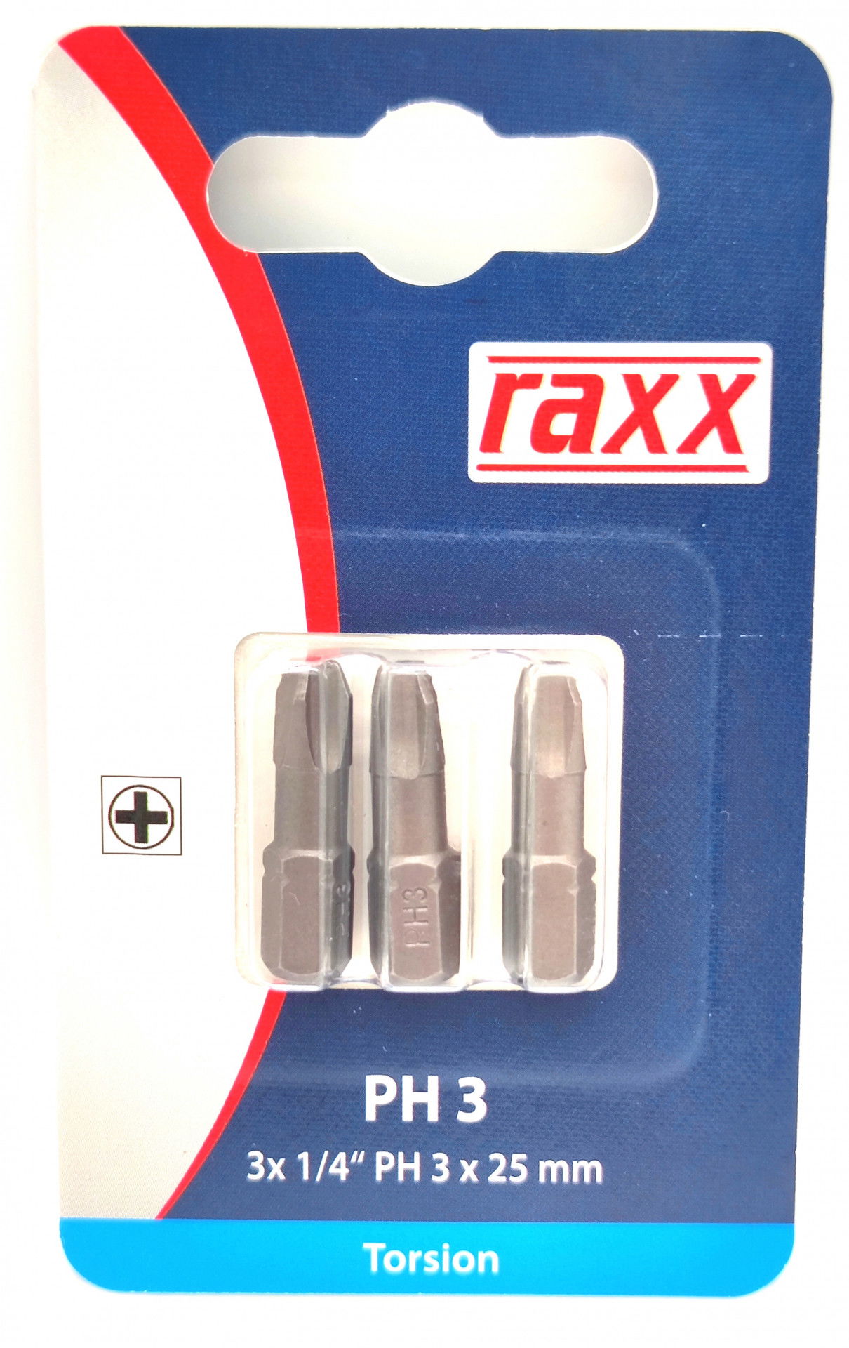 Raxx Bit PH3 1/4" 25mm Torsion 3db/cs termék fő termékképe