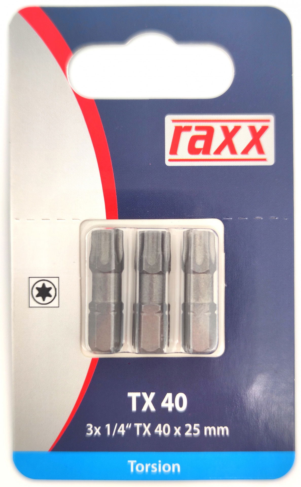 Raxx Bit TX 40 1/4" 25mm Torsion 3db/csomag termék fő termékképe