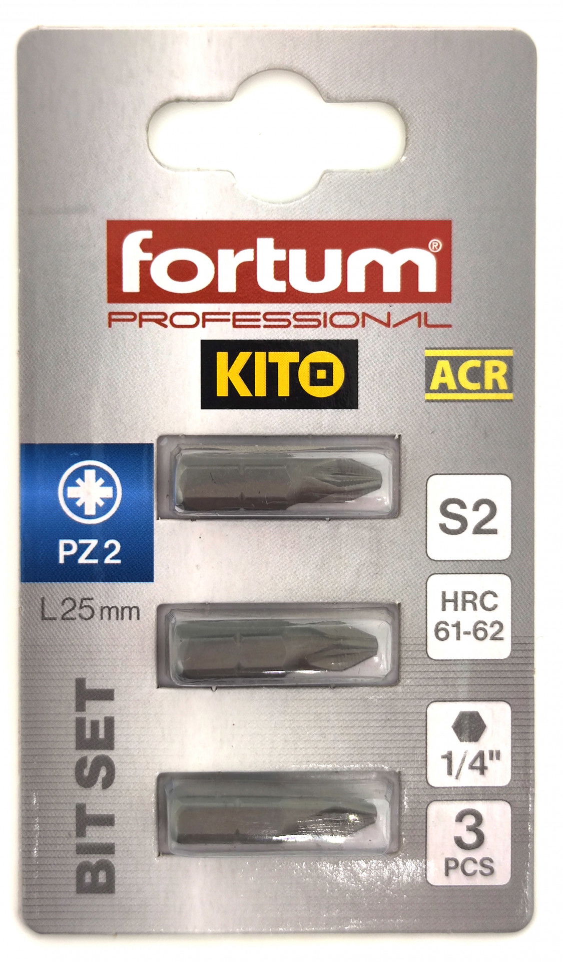 Fortum Professional KITO Behajtóhegy  PZ2 25mm 3db/cs termék fő termékképe