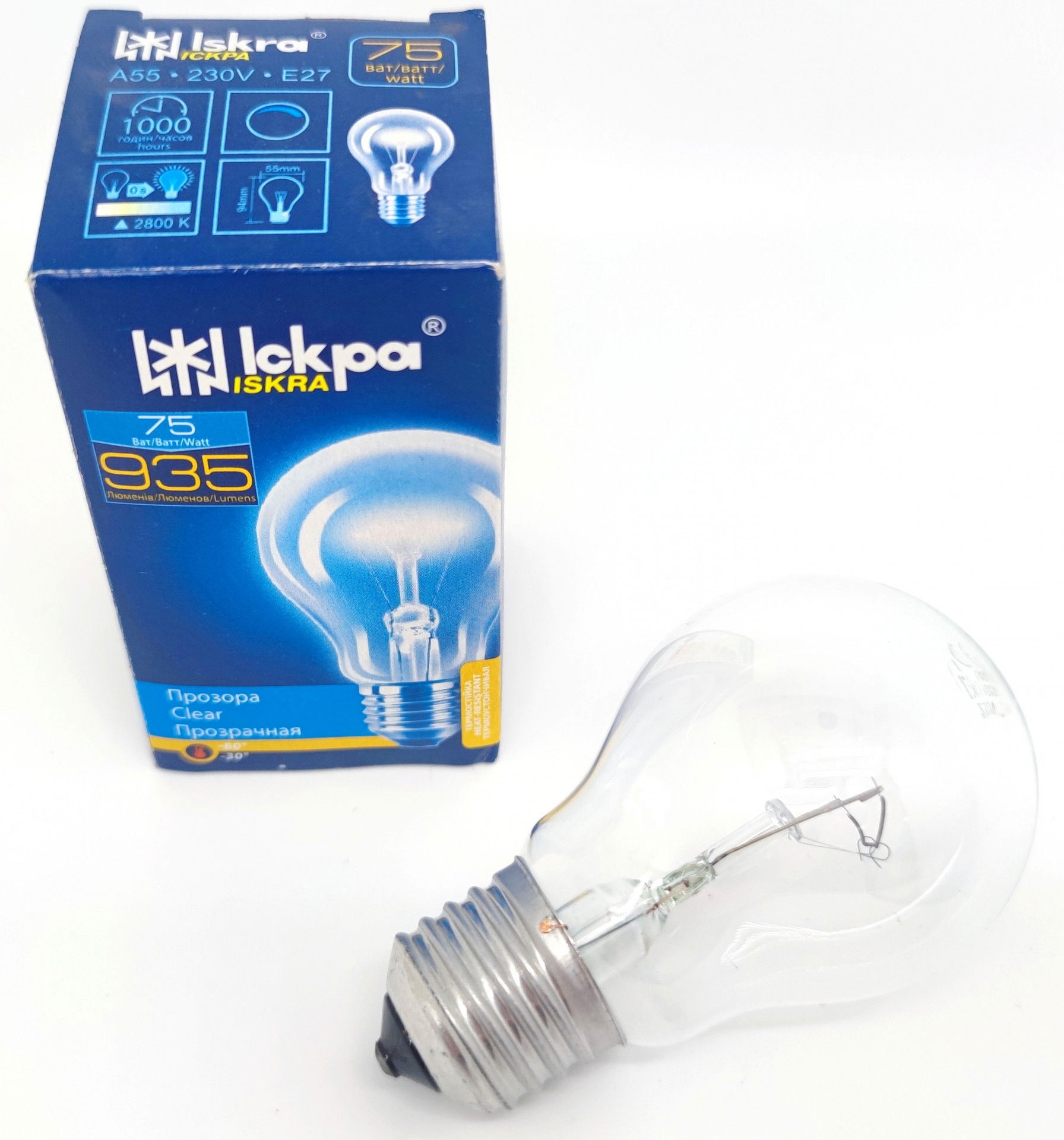 Iskra Ipari izzó CLEAR E27/75W/240V termék fő termékképe