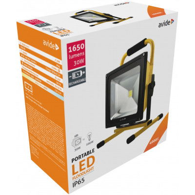 Avide LED Reflektor Akkumulátoros 30W NW 4000K (ABRFLNW-30W) termék fő termékképe
