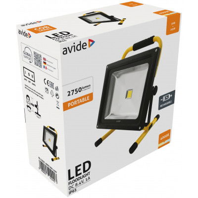 Avide LED Reflektor Akkumulátoros 50W NW 4000K (ABRFLNW-50W) termék fő termékképe