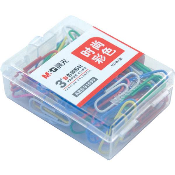 M&G színes gémkapocs készlet - 28 mm 100 darabos ABS91699 termék fő termékképe