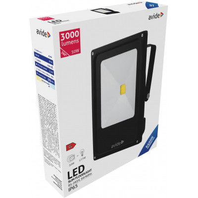 Avide LED Reflektor Slim 50W CW 6400K (ABSFLCW-50W) termék fő termékképe