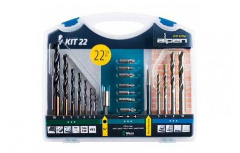 Alpen Furó - csavarozó készlet 22 db-os termék fő termékképe