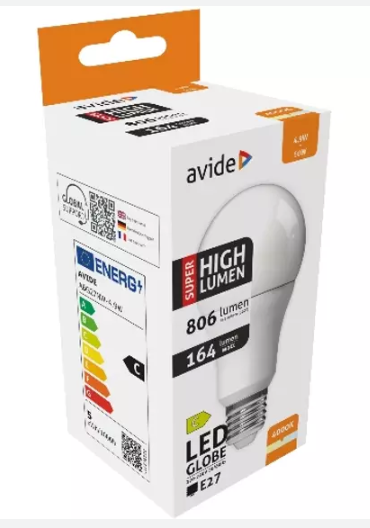 Avide LED Globe A60, 4,9W E27 NW 4000K Super high lumen 950718 termék fő termékképe