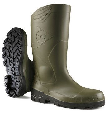 Dunlop Csizma Dunlop devon acélkaplis és acél talplemezes pvc oliva/fekete termék fő termékképe