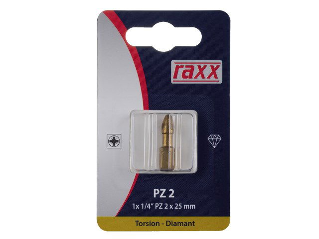 Raxx Bit PZ2 1/4" 25mm Torsion-Diamant 1 db termék fő termékképe