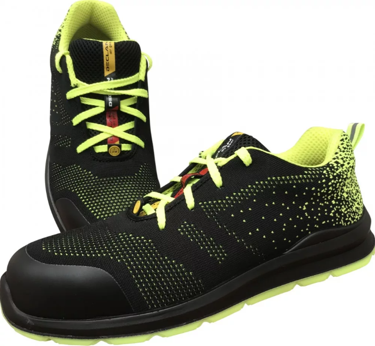 Declan Fly-knit félcipő fekete-neonzöld S1P termék fő termékképe