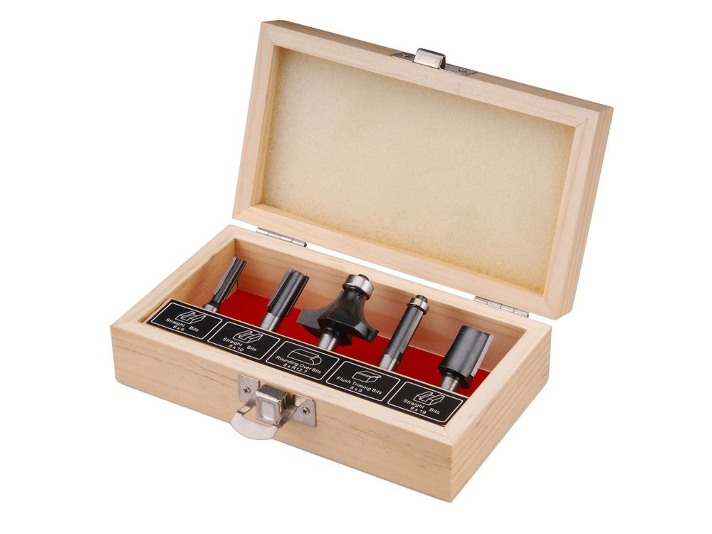 Extol Craft Felsőmaró klt.5db-os(fadobozban)8mm-es  44025 termék fő termékképe