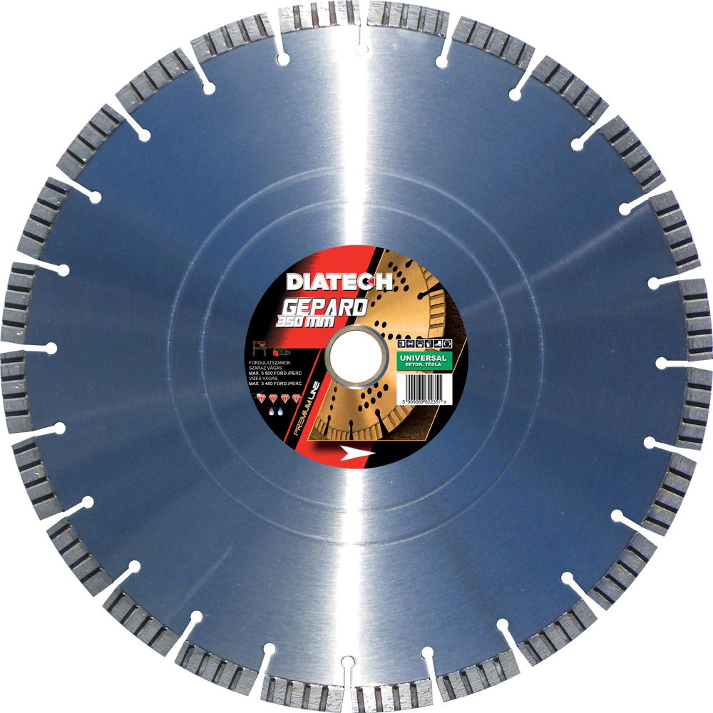 Diatech Gepard 350x12x30/25,4 mm turbó gyémánt vágótárcsa, univerzális GE350 termék fő termékképe