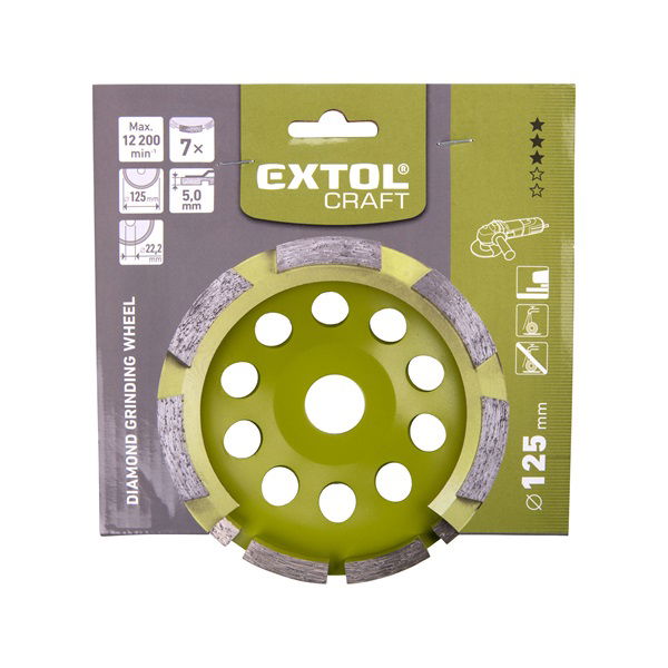 Extol Craft Gyémántcsiszoló korong 125mm x 22,2mm egysoros 903015 termék fő termékképe