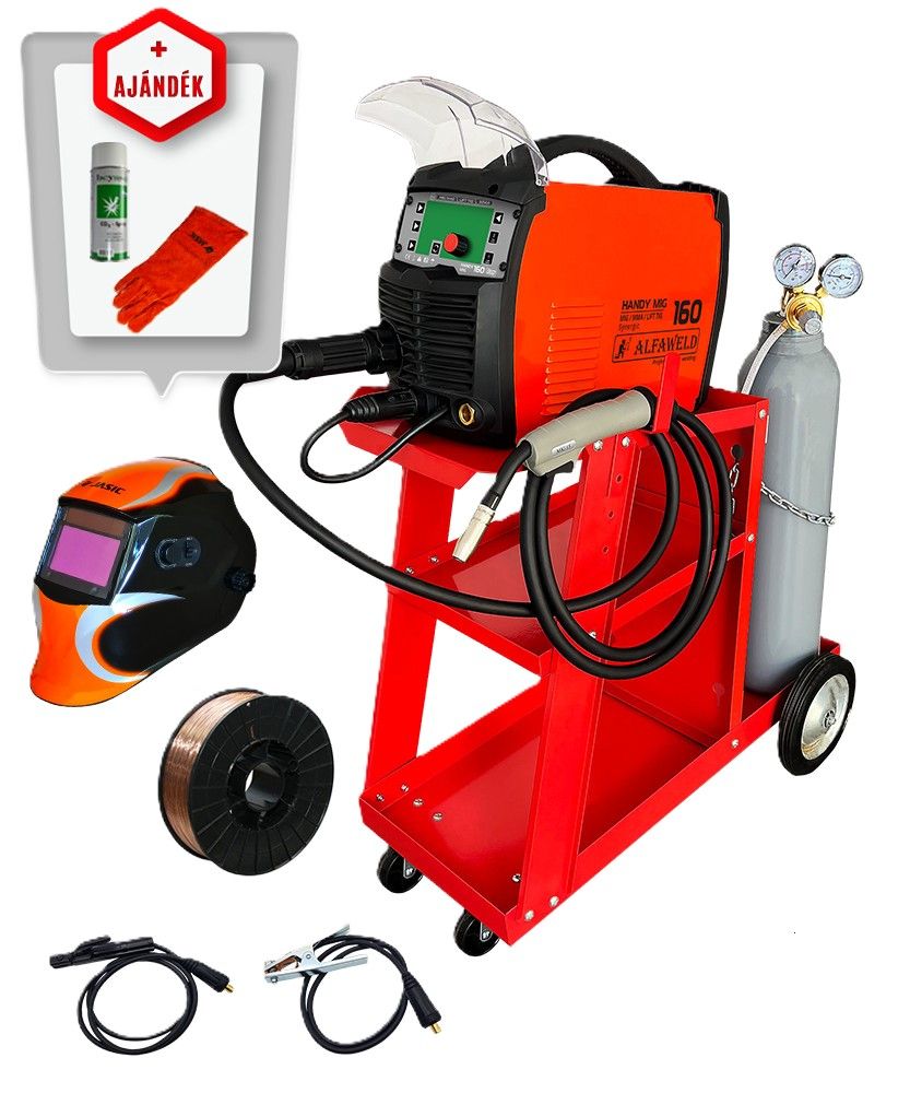Alfaweld Handy MIG 160 LED Synergic inverteres hegesztőcsomag termék fő termékképe