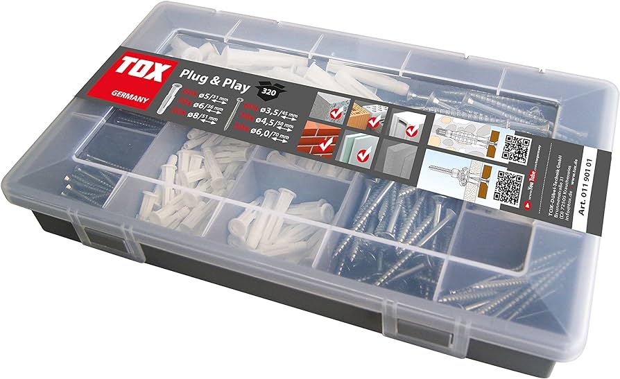 Tox Szortimentkoffer plug&play 320 részes,5-6-8mm  1222776 termék fő termékképe