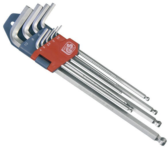 Extol Premium Imbuszkulcs klt.9db,extra hosszú,gömbfej 1,5 - 10mm  8819312 termék fő termékképe