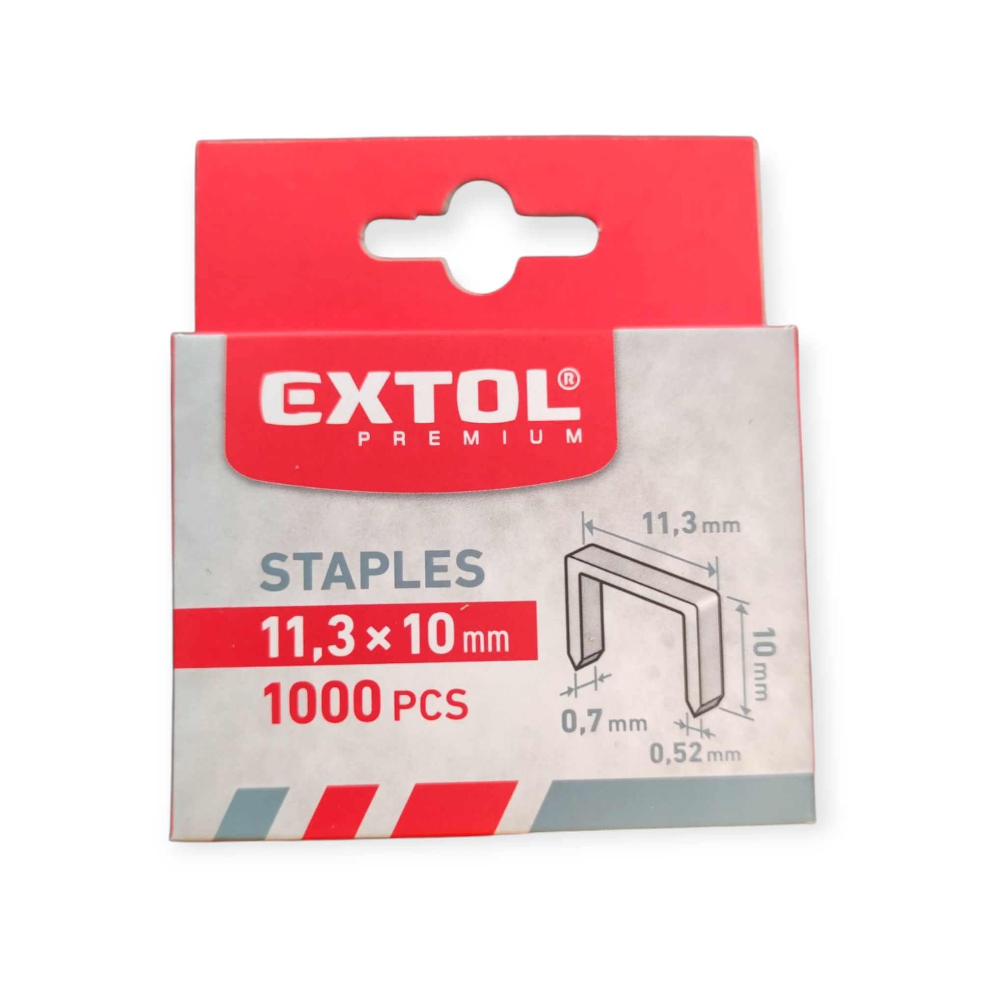 Extol Premium Tűzőgépkapocs 11,3×0,52×0,7; 10mm, 1000db/cs termék fő termékképe