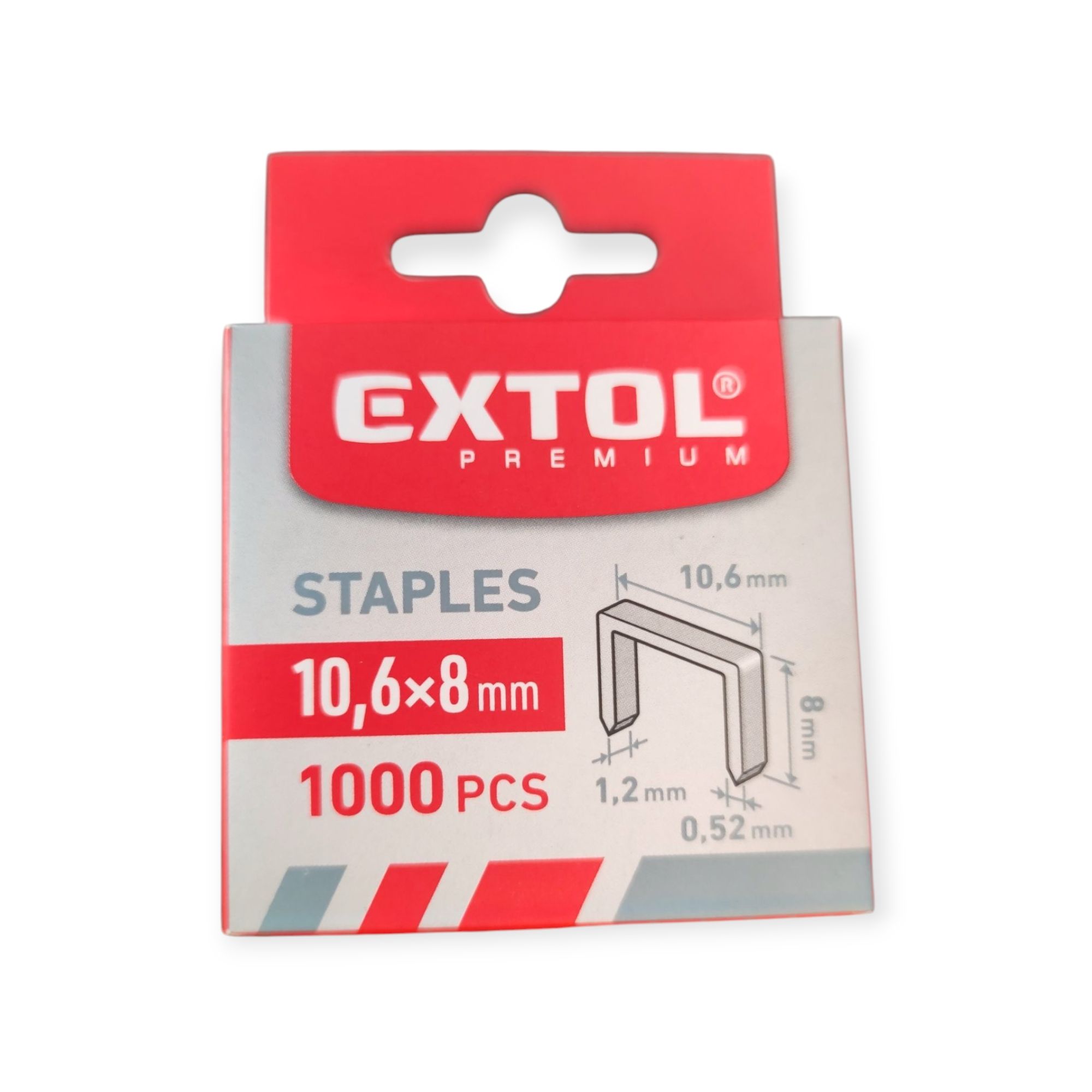 Extol Premium tűzőgépkapocs profi (10,6×0,52×1,2mm) ; 8mm, 1000db 8852202 termék fő termékképe