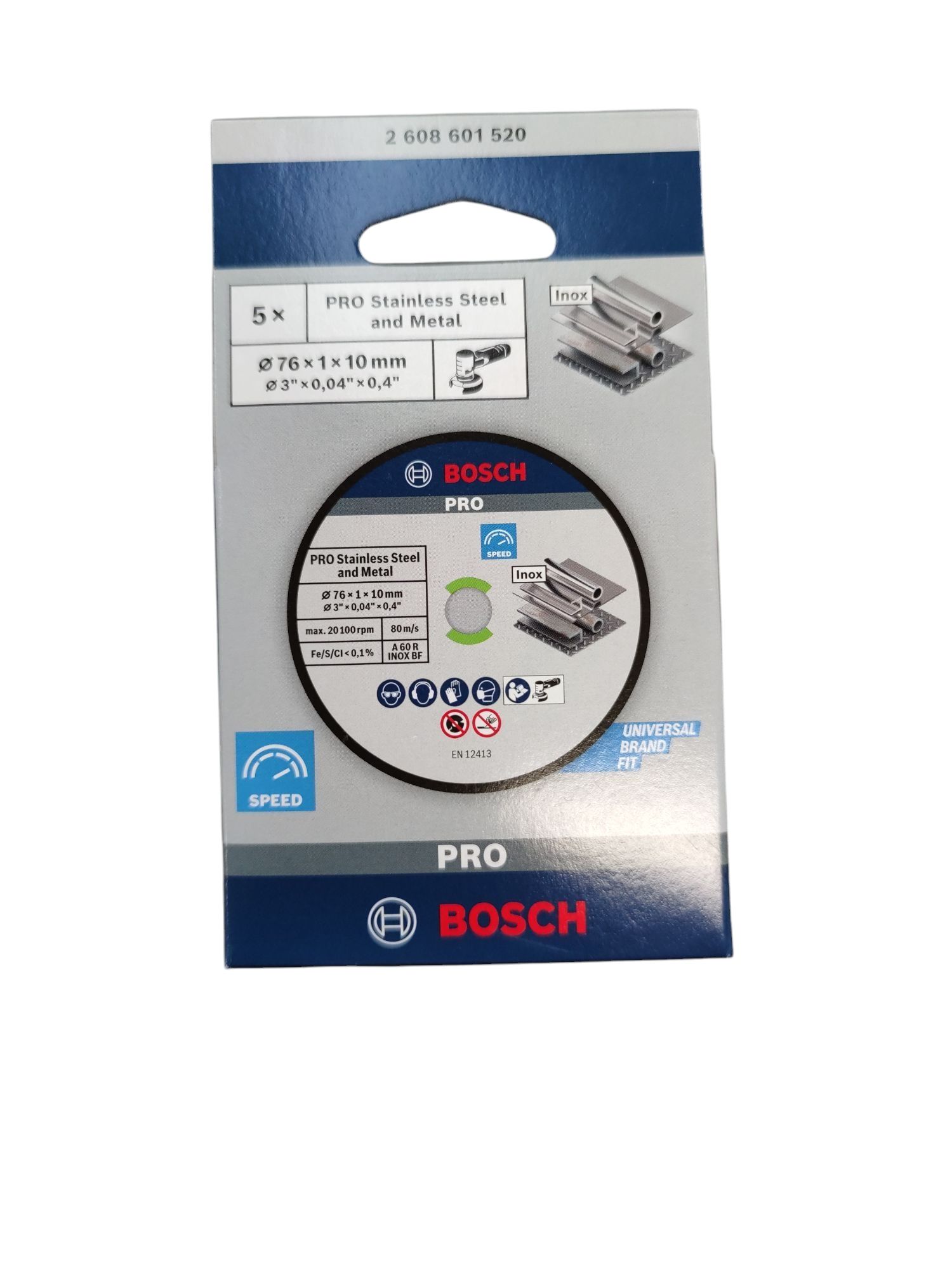 Bosch PRO Inox Metal vágótárcsa 76x1x10mm termék fő termékképe