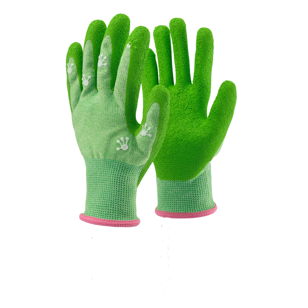 TOP TOP_SMILEY kesztyű gyerek latex mártás,gumírozott mandzsetta,zöld termék fő termékképe