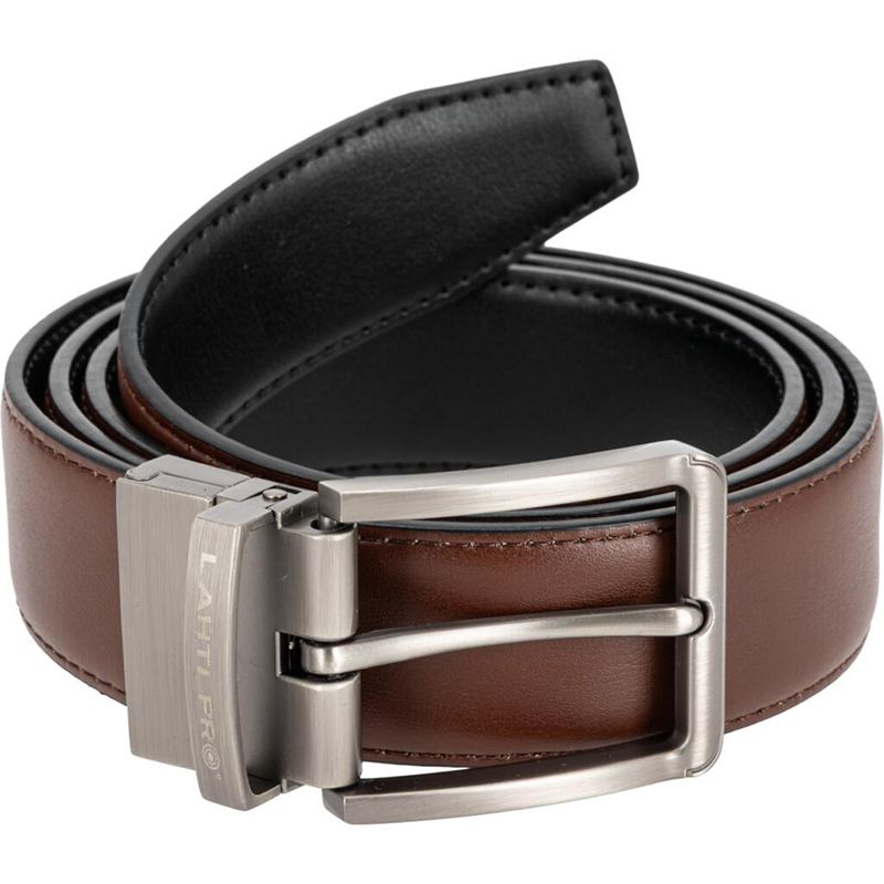 Megfordítható bőr nadrágszíj/fekete-barna - 120cm termék fő termékképe