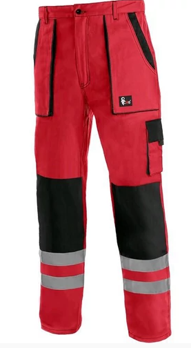 CXS Luxy bright piros/fekete derekas nadrág fényvisszaverő csíkkal termék fő termékképe