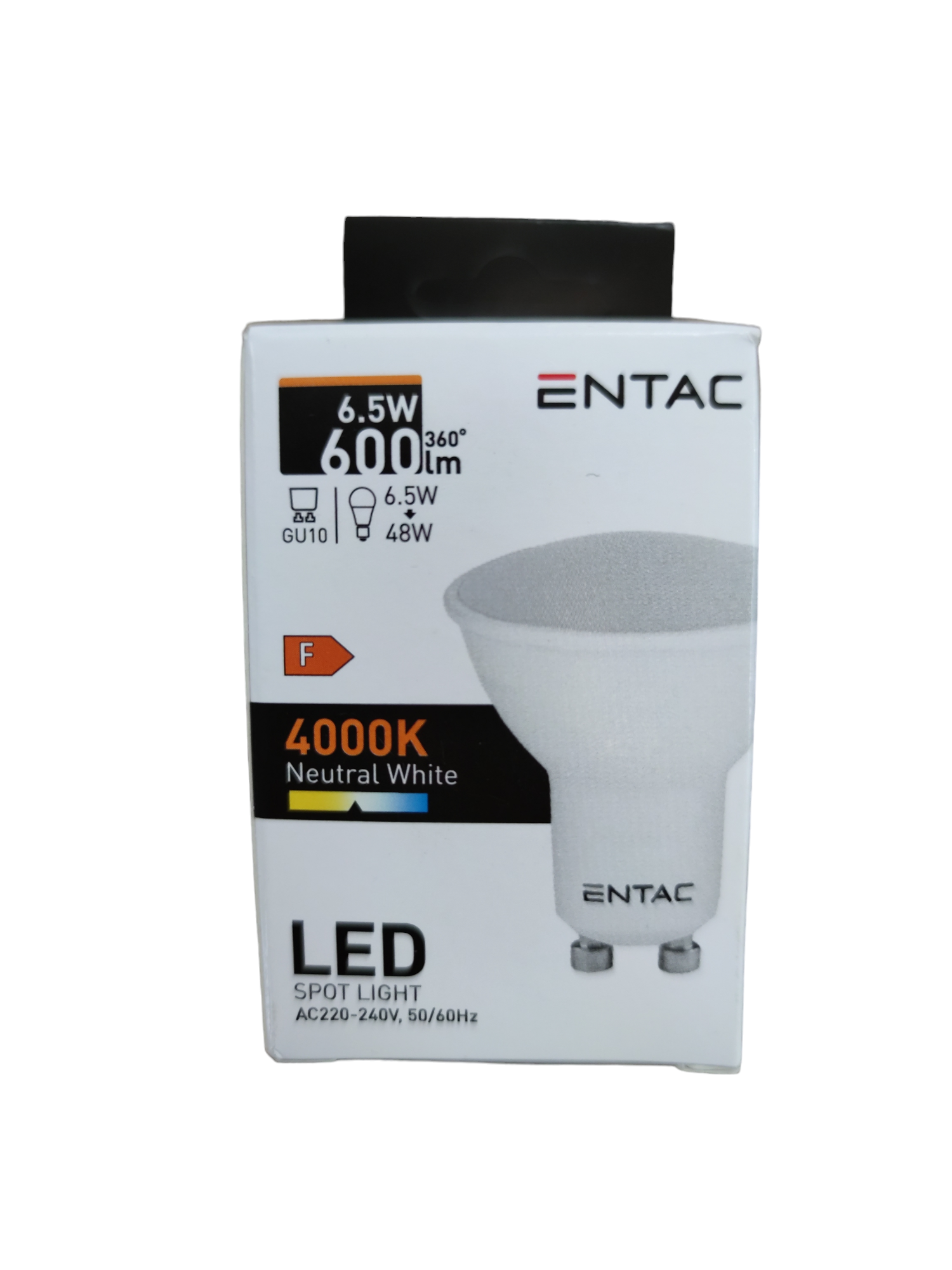 Entac LED Spot Wide Angle GU10 6,5W NW 4000K  95071817 termék fő termékképe