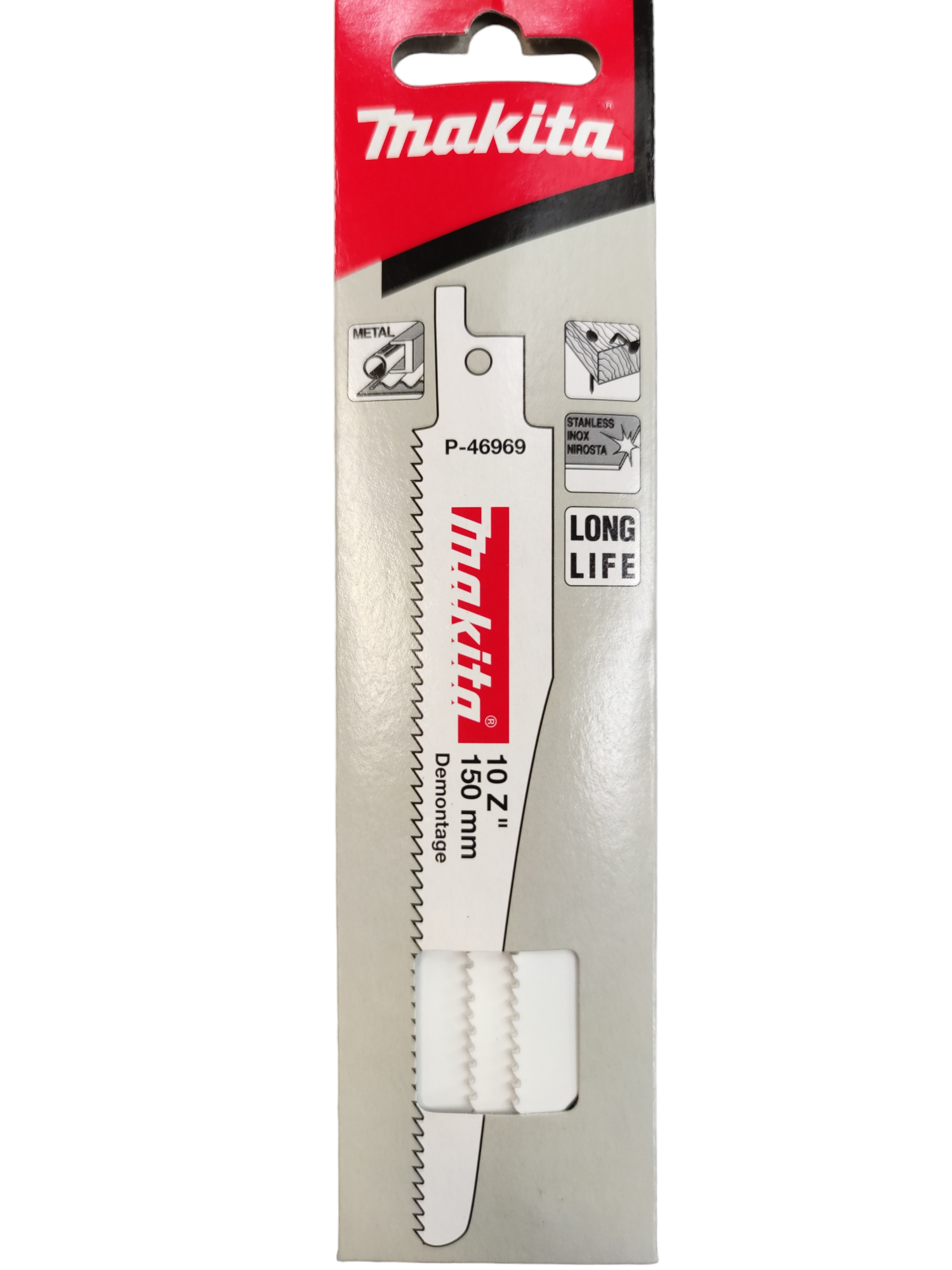 Makita BIM.Orrfűrészlap szögesfa,fém, TPI:10 , L:150MM 1db. P-46969 termék fő termékképe