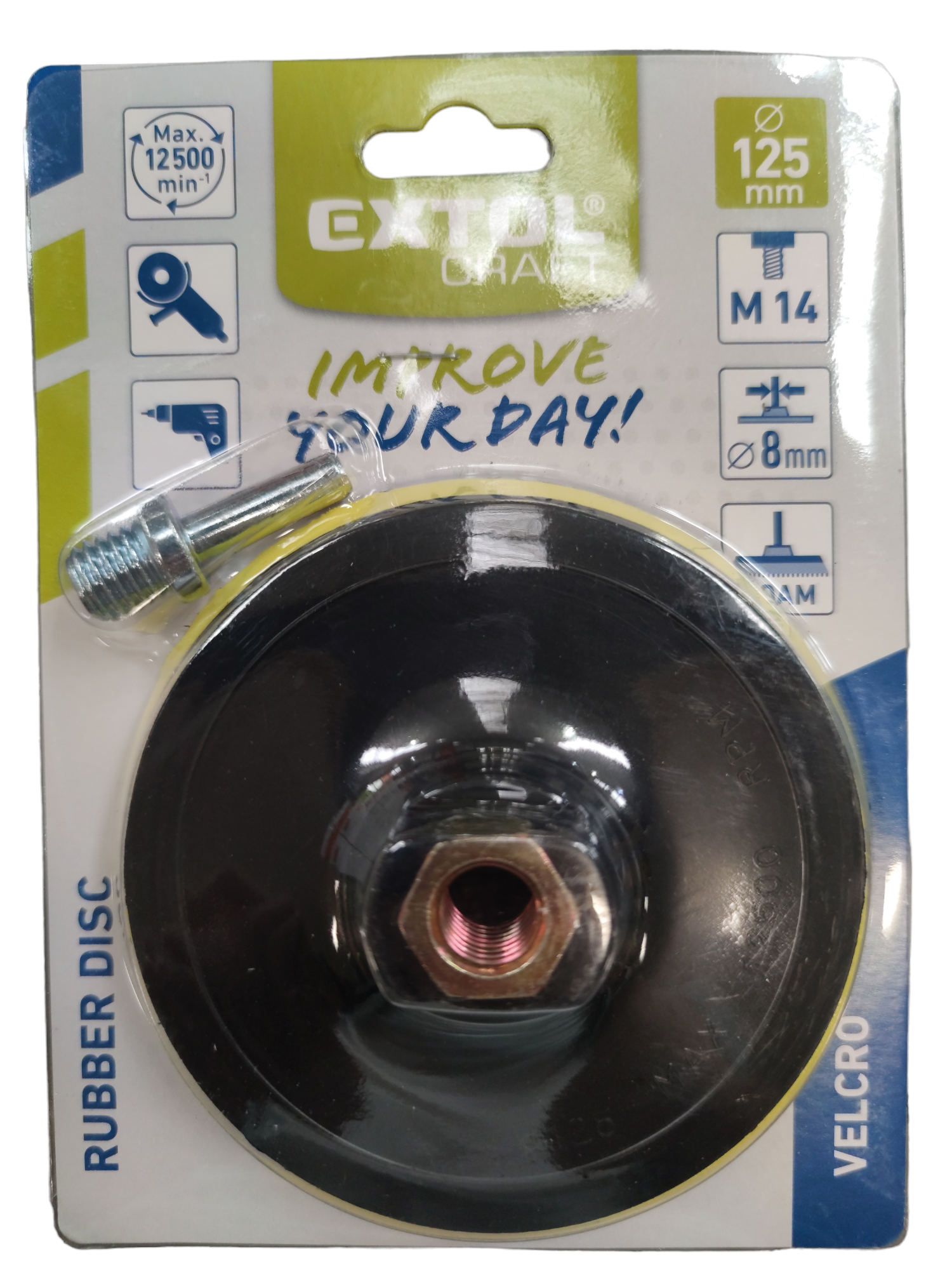 Extol Craft Gumitányér fúrógéphez,sarokcsiszolóhoz;125mm 108530 termék fő termékképe