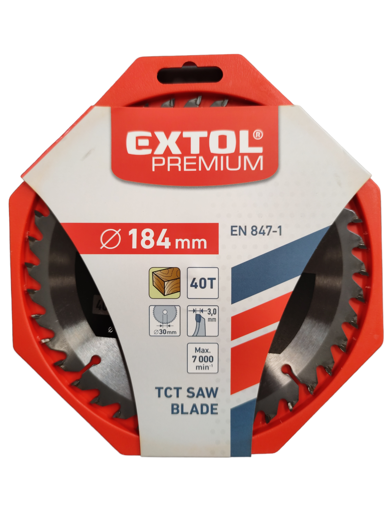 Extol Premium Körfűrészlap, keményfémlapkás 184x30mm 8803221 termék fő termékképe