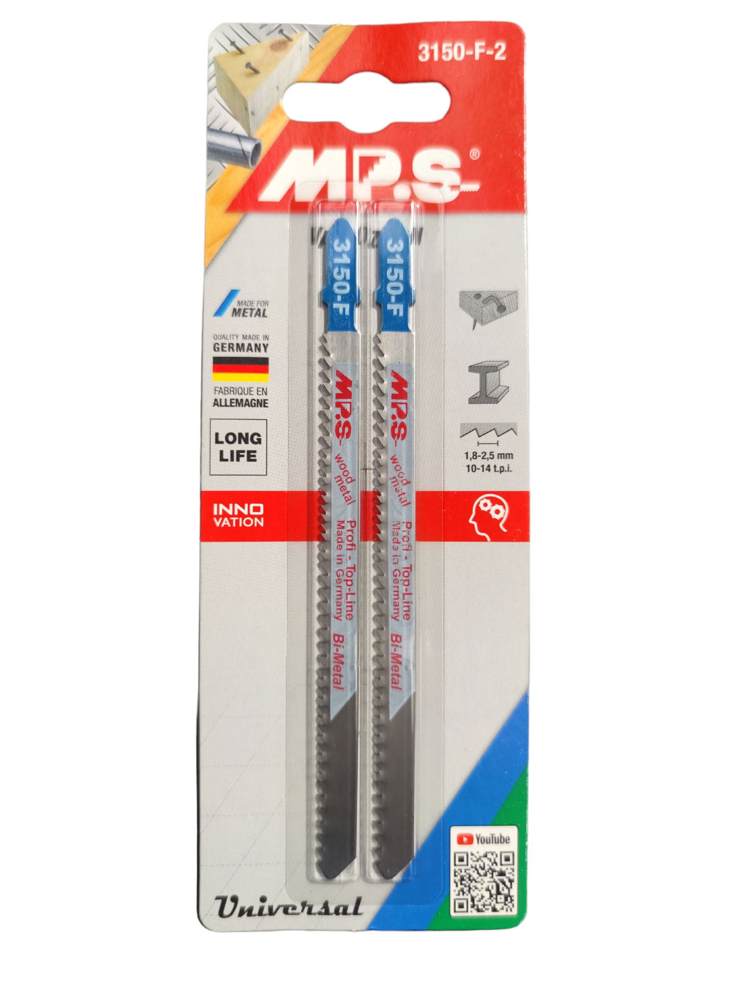 MPS dekopírfűrészlap BIM./szögesfa 2db/csomag 132/110mm 1304845 termék fő termékképe