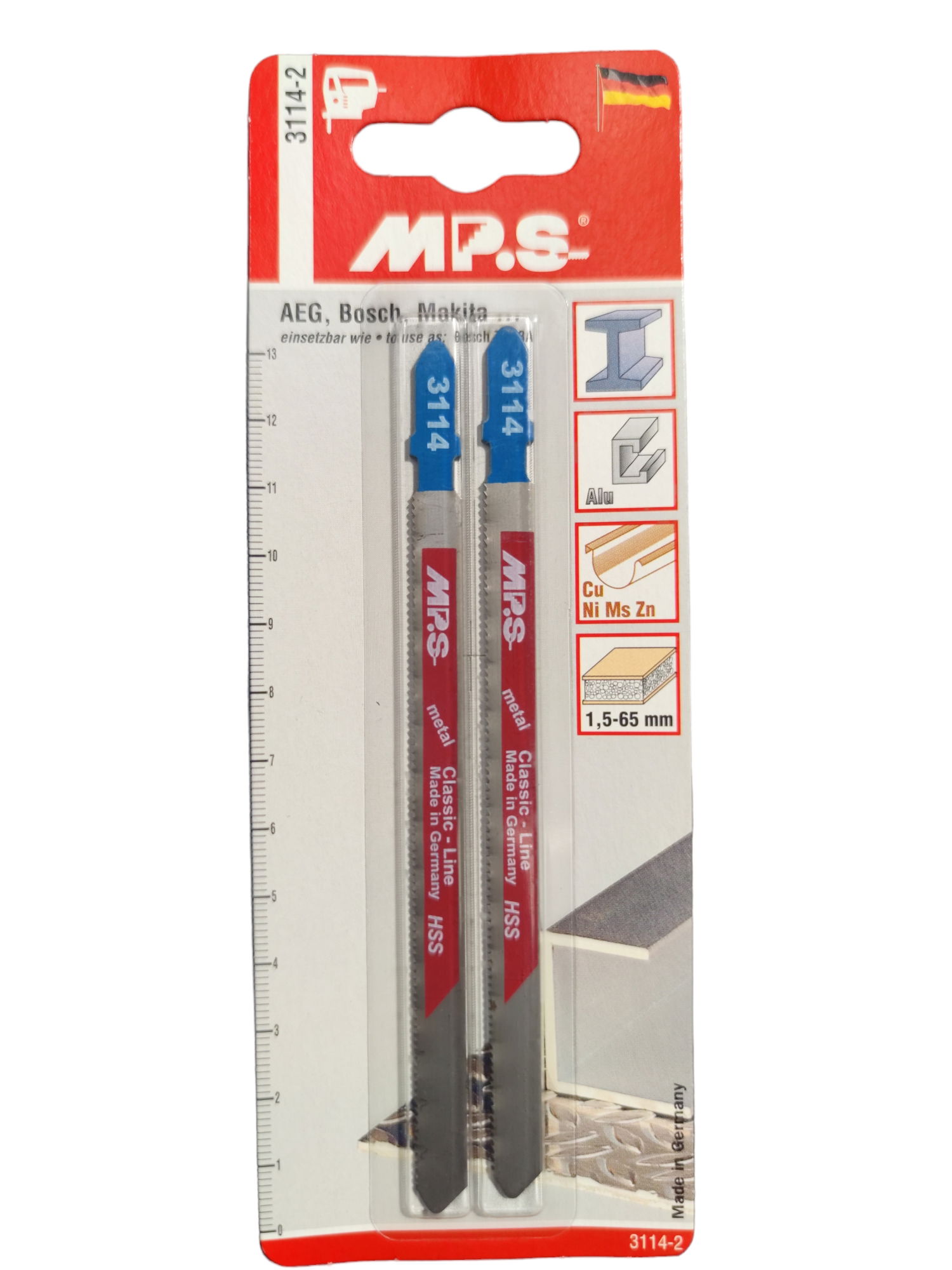 MPS dekopírfűrészlap fém/Alu/Cu 132/110mm 2db/csomag  1304844 termék fő termékképe