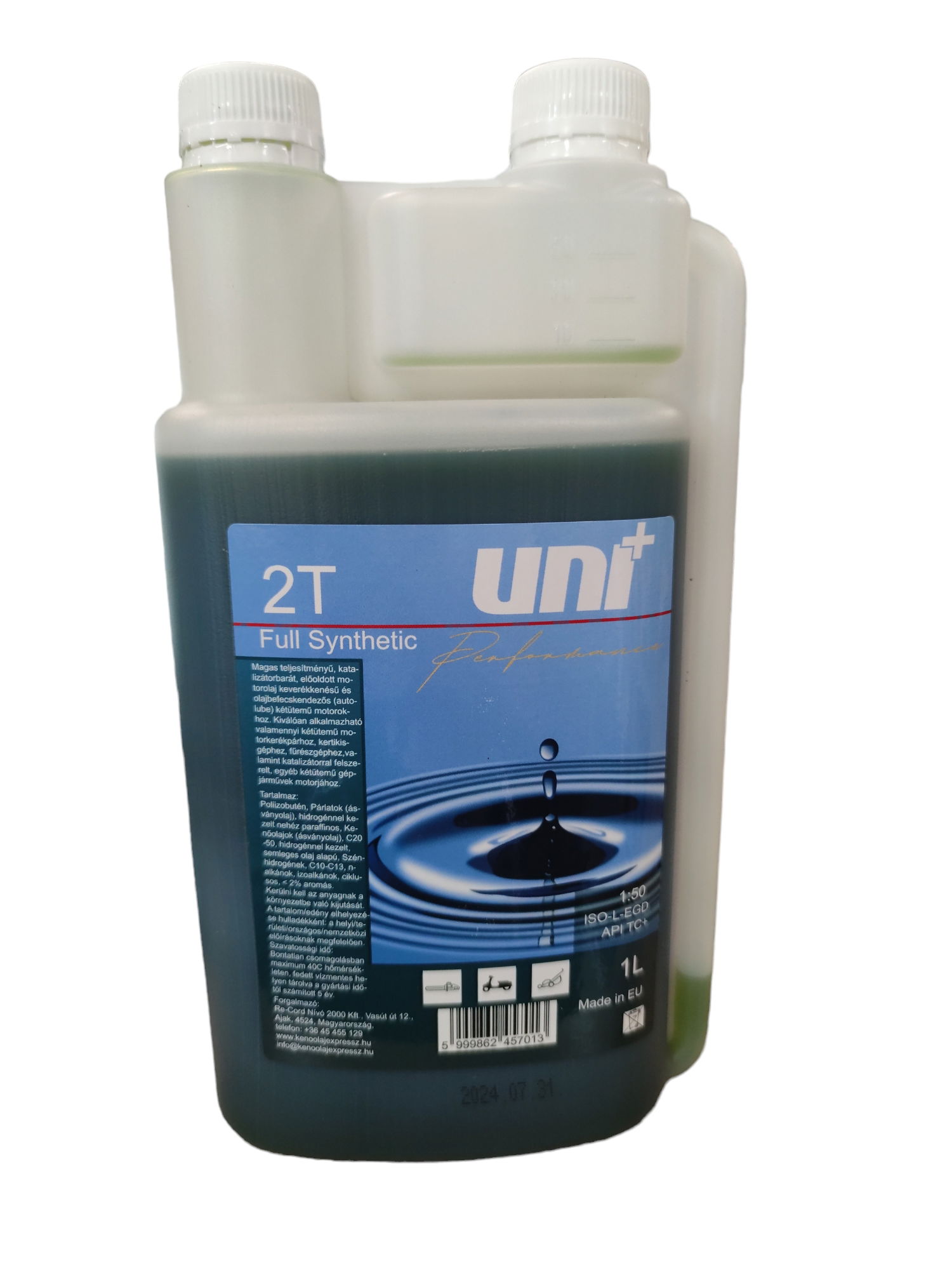 UNI+PERFORMANCE 2T full synthetic 1L kétütemű motorolaj termék fő termékképe