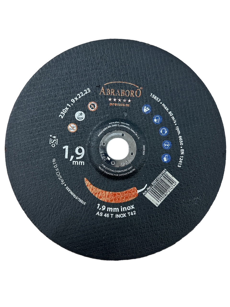 Abraboro Chili vágókorong premium vágókorong 230x1,9x22,23  050723001001 termék fő termékképe