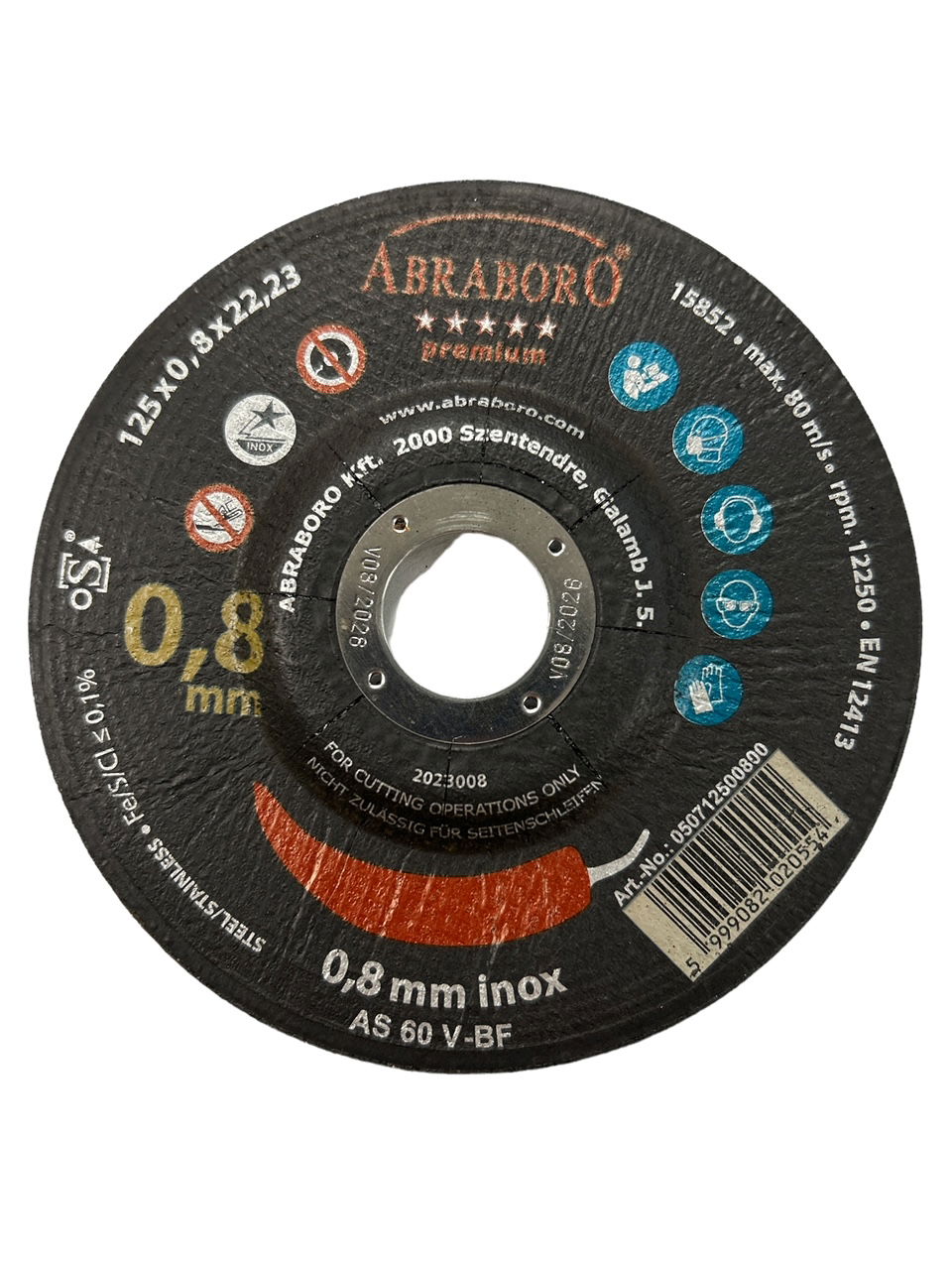 Abraboro Chili vágókorong premium vágókorong 050712500800 termék fő termékképe