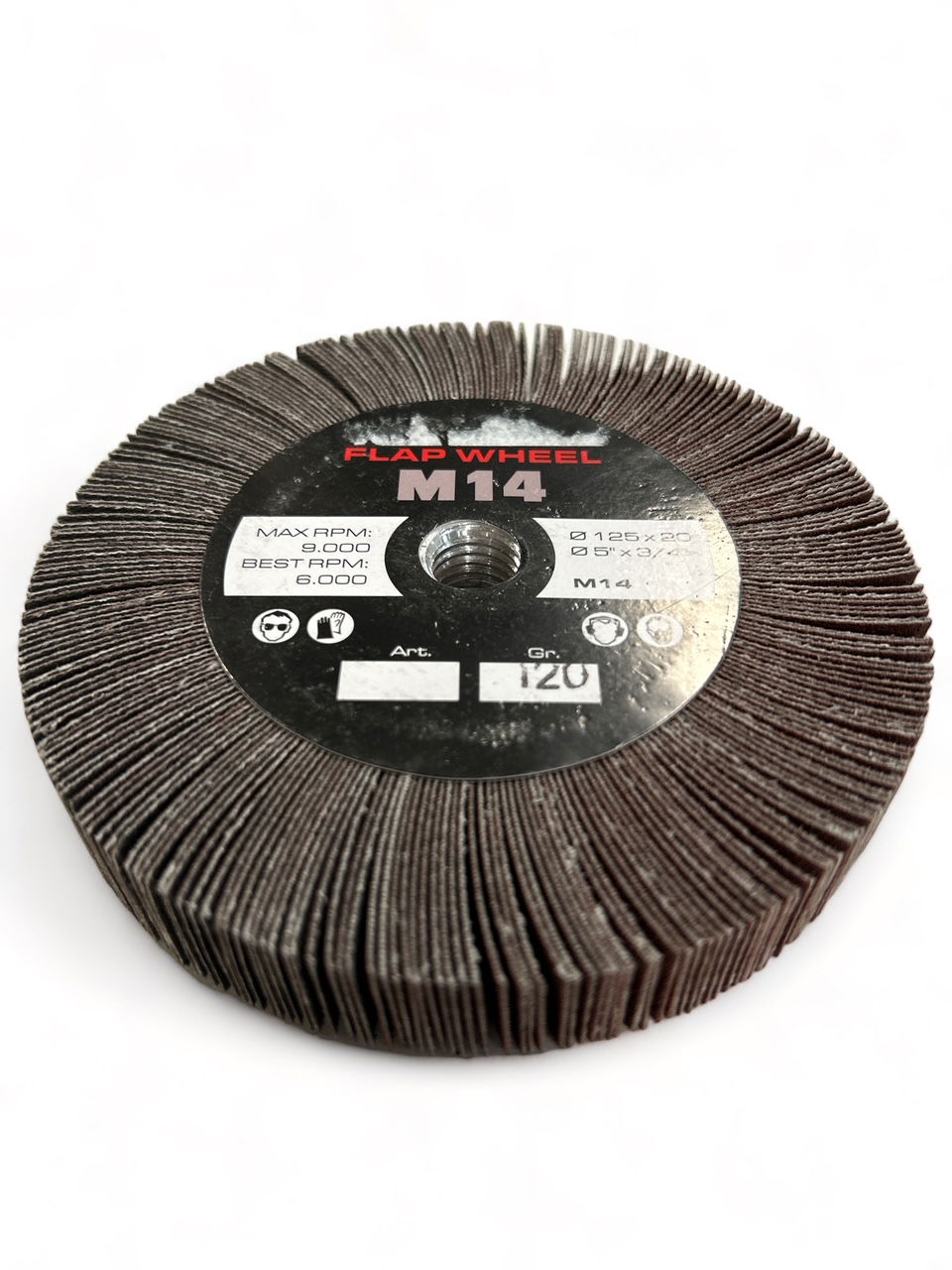 Abraboro Lamellás csiszolókerék 125XM14 K120 040212514120 termék fő termékképe