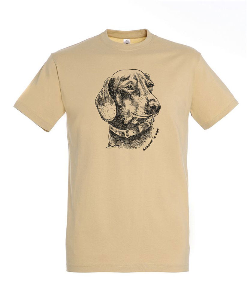 Top póló tacskó mintával kereknyakú termék fő termékképe