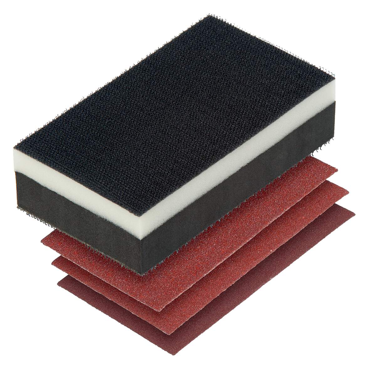 Wolfcraft Tépőzáras csiszoló készlet 4 részes 1235926 termék fő termékképe