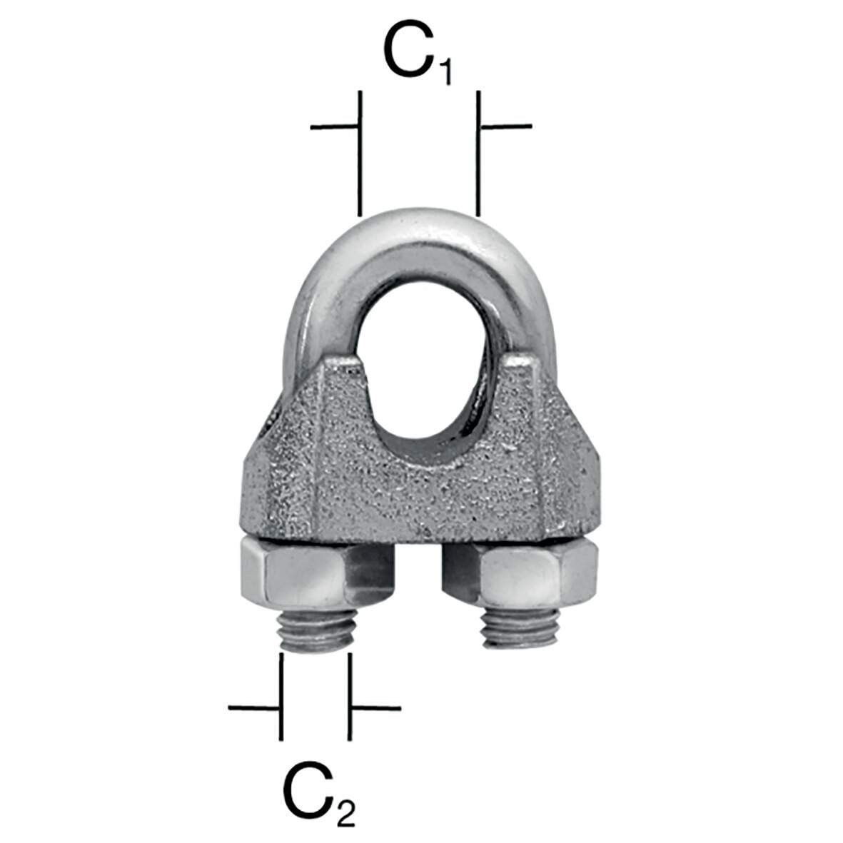 Vormann Kötélszorító bilincs 6 mm horganyozott 12db/cs termék fő termékképe