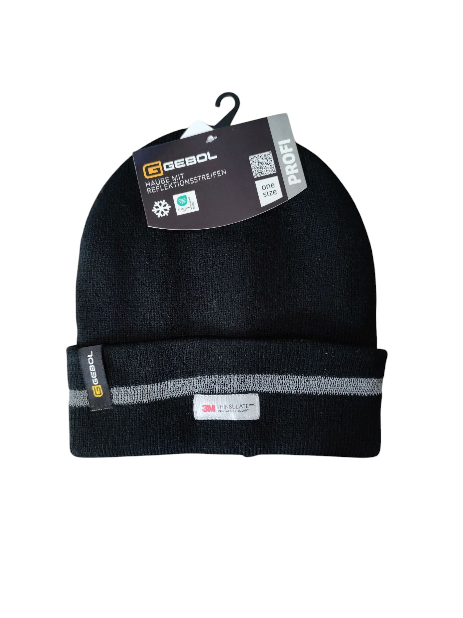 Thinsulate Sapka fényvisszaverő csíkkal , béléssel - fekete termék fő termékképe