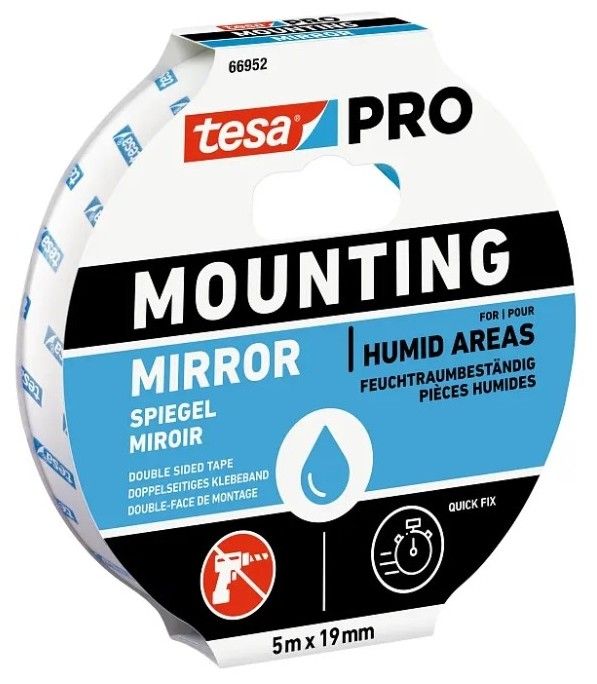 Tesa Mounting PRO kétoldalas rögzítő - tükör (5m x 19mm) termék fő termékképe