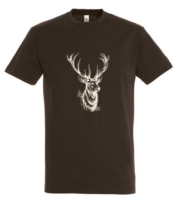 TOP póló(szarvasfej mintával) kereknyakú - csokoládé termék fő termékképe