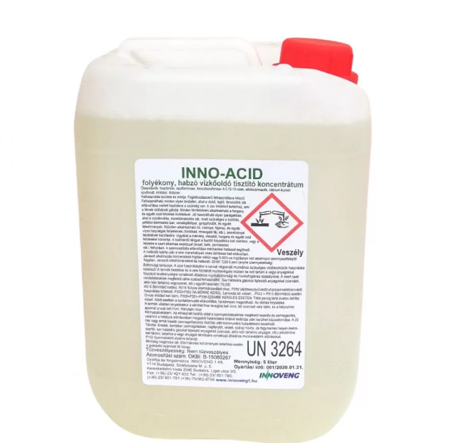 Inno-Acid folyékony, habzó vízkőoldó tisztító koncentrátum UN3264 termék fő termékképe