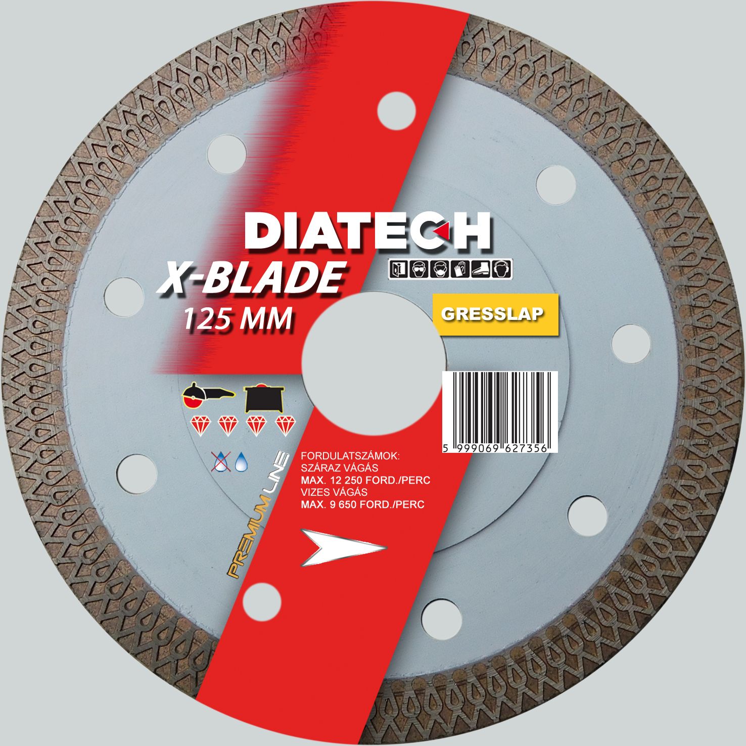 Diatech X-Blade vágókorong 125mm Turbó - 125x30x22,2mm termék fő termékképe